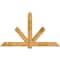 Ekena Millwork Kennewick Rough Sawn Timber Gable Bracket, Western Red Cedar, 84"W x 49"H x 4"D x 6"F, 14/12 Pitch GBW084X49X0406KEN00RWR - alternate 1